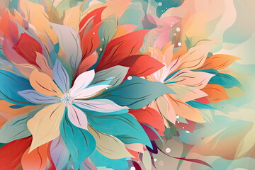 Fototapeta na wymiar abstract flower background, modern style
