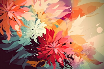 abstract flower background, modern style