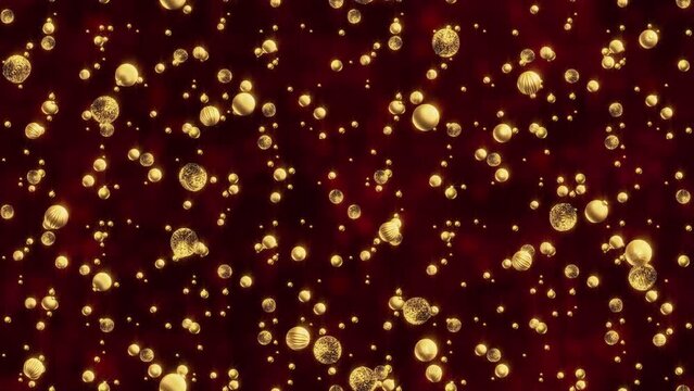 CHRISTMAS Baubles Background ABCD LOOP-TILE. This footage is loopable and tileable and can create an infinite seamless background.
