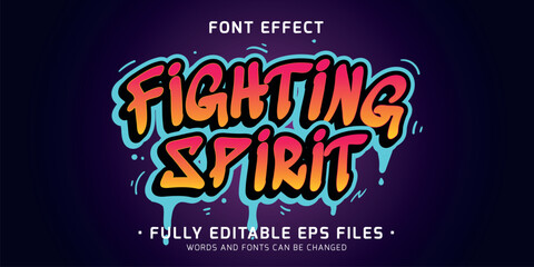 Graffiti style text effect. Editable font style