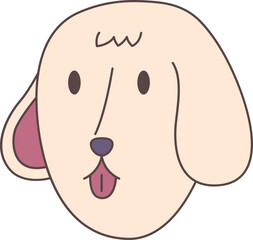 Dog line filled icon. Face Halloween icon. Face Halloween simple cartoon style. Halloween avatar decorative elements.