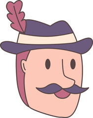 Robinhood line filled icon. Face Halloween icon. Face Halloween simple cartoon style. Halloween avatar decorative elements.