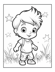 Back To School coloring book alphabet isolated on white background vector cartoon