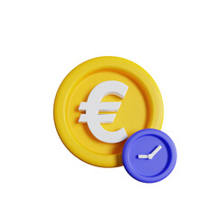 Obraz premium timer euro money 3d illustration