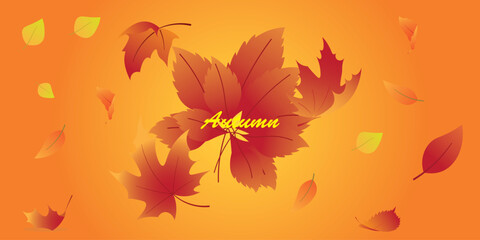 Background design with autumn theme.