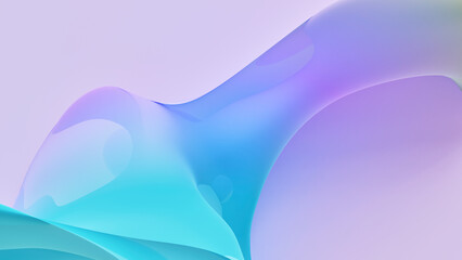 3d render, Abstract wavy pastel color wallpeper background