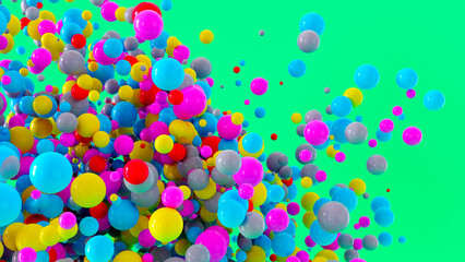 3d render, Sphere object colorful wallpaper background
