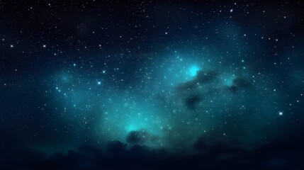 Naklejka na ściany i meble Vector Stars in Black, Deep Blue, Teal, and Sky Blue Gradually Overlapping on a Serene Night Sky, a Captivating and Imaginative Composition. Generative AI