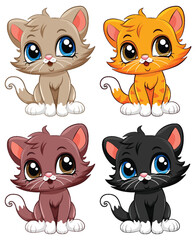 Collection of Cats Vector