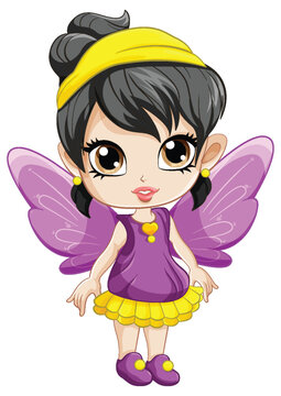 recommend clip art: Cartoon fairy with wings