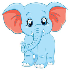 Cute Elephant Cartoon Character
