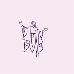 THESE HIGH QUALITY JESUS VECTOR FOR USING VARIOUS TYPES OF DESIGN WORKS LIKE T-SHIRT, LOGO, TATTOO AND HOME WALL DESIGN