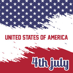 4th July American Independence day template