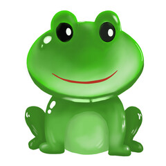 green frog cartoon