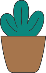 Houseplant vector set, Houseplant simple cartoon style.