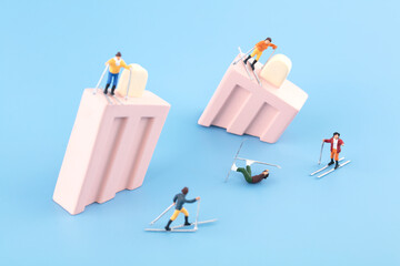 Miniature Photography Ice Cream Skiing Cool Summer