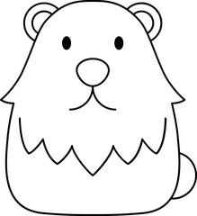 Bear line icon
