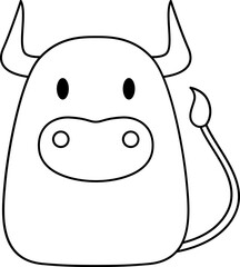 Bull line icon