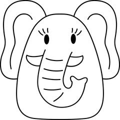 Elephant line icon