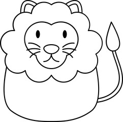 Lion line icon