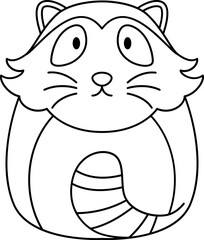 Raccoon line icon