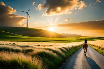 sunset, beautiful wallpapers, textures and backgrounds - Generative AI