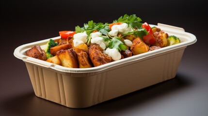 blank food container