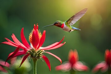 hummingbird on flower