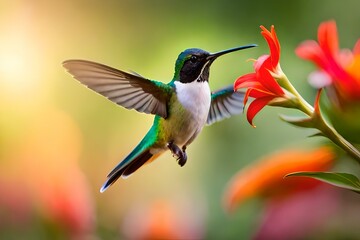 hummingbird on flower