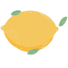 lemon with leaf