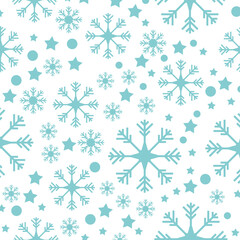 Fototapeta premium Digital png illustration of snowflakes and little stars on transparent background