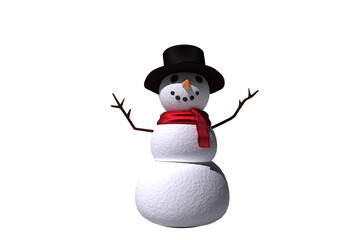 Digital png illustration of snowman on transparent background