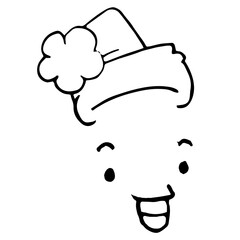 Digital png illustration of happy snowman on transparent background