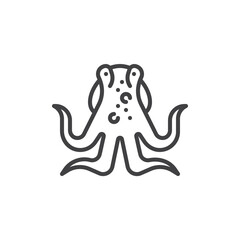 Octopus sea animal line icon