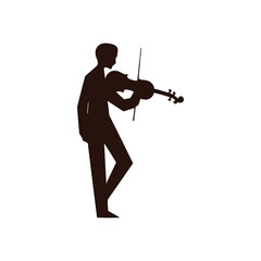 Illustration about a illustration of a man playing violin. Illustration of person vector symbol