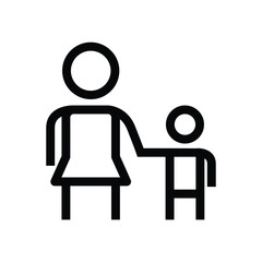Mother and child vector icon