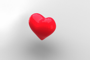 Digital png illustration of red heart on transparent background