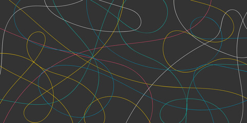 Abstract Random colorful line modern background and tile. Abstract seamless pattern. Vector