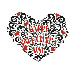 Digital png illustration of valentine's day text on transparent background