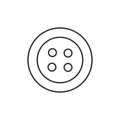 Outline button icon. Line sewing sign