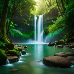 waterfall in the jungle