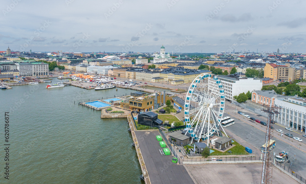 Sticker SkyWheel Helsinki is a 40 meter tall Ferris wheel in central Helsinki, Finland.