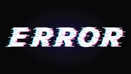 Error text effect with glitch style effect