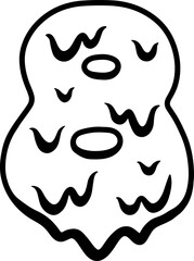 Happy Halloween Melted Dripping Number 8 Eight