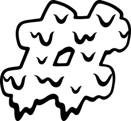 Happy Halloween Melted Dripping Symbol Hashtag