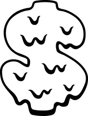 Happy Halloween Melted Dripping Symbol Money Dolla Currency