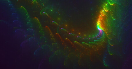 Fototapeta na wymiar 3D rendering abstract fractal light background