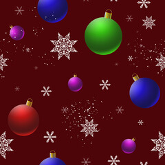 Seamless pattern on the theme of the new year and Christmas