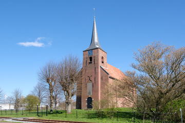 Fototapeta na wymiar Church Hevekes Farmsum, Delfzijl, Groningen province, The Netherlands || Kerk Hevekes Farmsum, Delfzijl