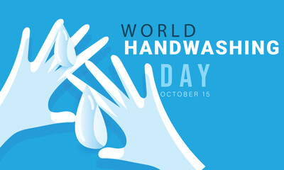 World handwashing day. background, banner, card, poster, template. Vector illustration.